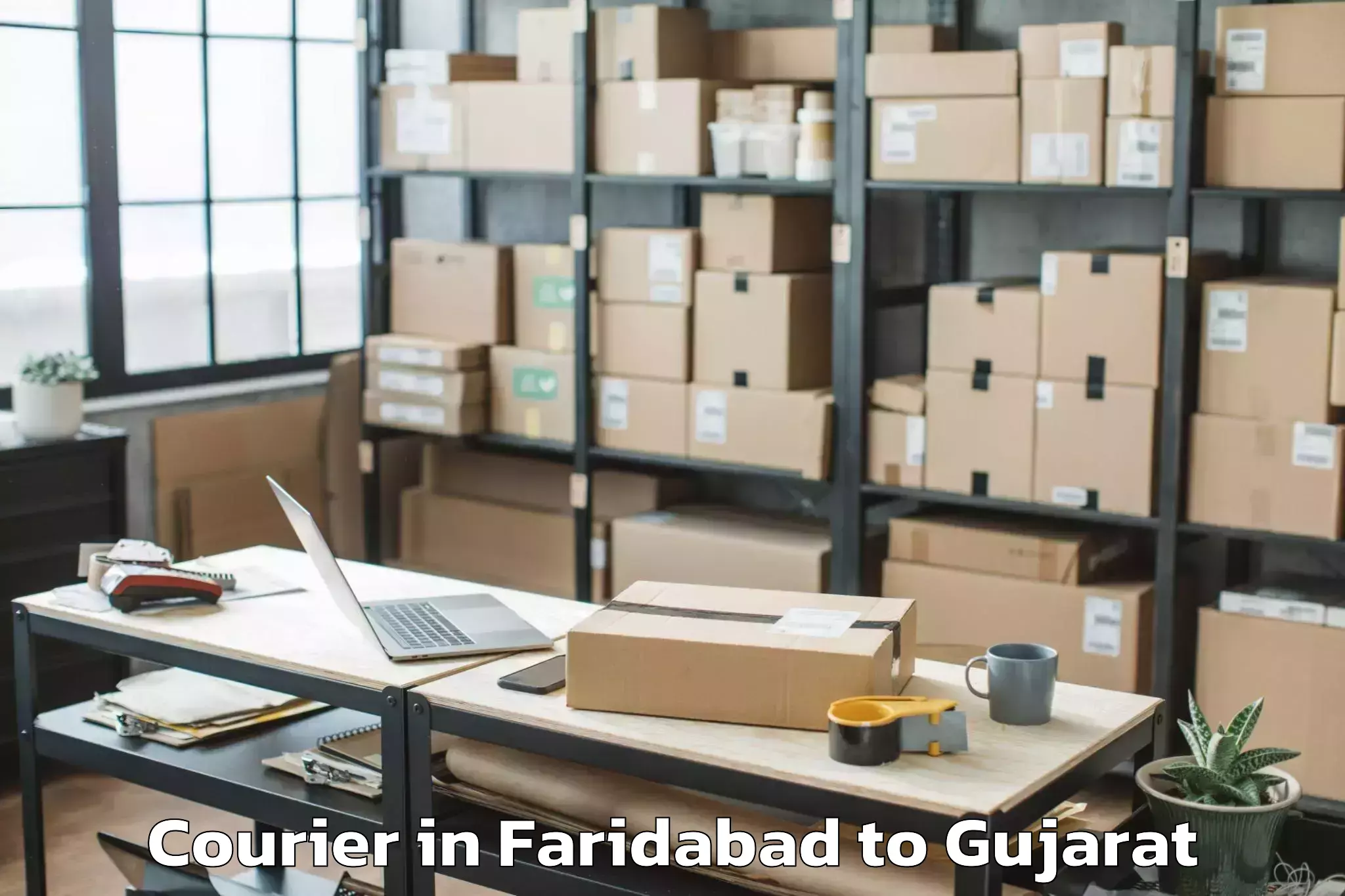 Get Faridabad to Khedbrahma Courier